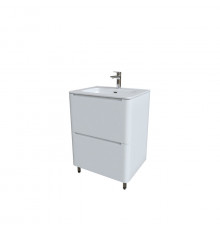 Тумба с умывальником, напольная, 60 см, белая, Эдифис (Edifice), IDDIS, EDI60WFi95K