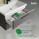 Тумба с умывальником, подвесная, 80 см, серый, Слайд Икс (Slide X), IDDIS, SLX80G0i95K подходит умыв. 4518000i28