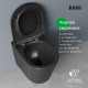 Унитаз подвесной безободковый, чёрный матовый, Калипсо (Calipso), IDDIS, CALR3BMi25