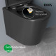 Унитаз подвесной безободковый, чёрный матовый, Калипсо (Calipso), IDDIS, CALR3BMi25