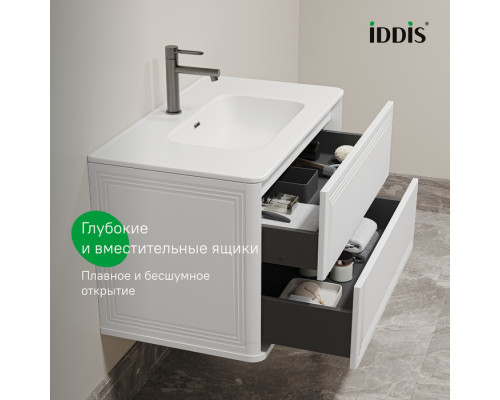 Тумба с умывальником, подвесная, 80 см, белый, Оксфорд Нео (Oxford Neo), IDDIS, OXN80W0i95K подходит умыв. 0108000i28