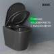 Унитаз подвесной безободковый, чёрный матовый, Калипсо (Calipso), IDDIS, CALR3BMi25