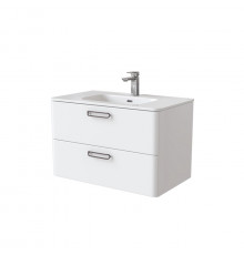 Тумба с умывальником, подвесная, 80 см, белая, Брик (Brick), IDDIS, BRI80W0i95K
