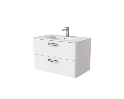 Тумба с умывальником, подвесная, 80 см, белая, Брик (Brick), IDDIS, BRI80W0i95K