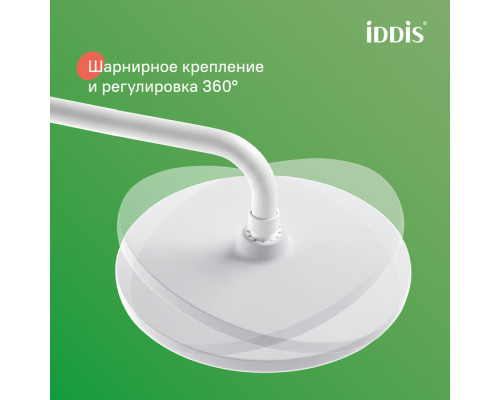 Душевая система с тропическим душем и изливом, белый матовый, Эйгер (Aiger), IDDIS, AIGWT3Fi06