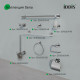 Крючок одинарный, глянцевый хром,сплав металлов, Сена (Sena), IDDIS, SENSS10i41