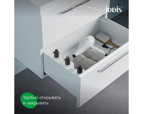 Тумба с умывальником, подвесная, 80 см, белый, Слайд Икс (Slide X), IDDIS, SLX80W0i95K подходит умыв. 4518000i28