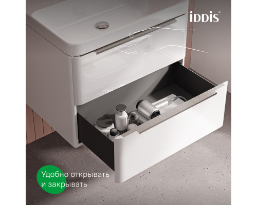 Тумба с умывальником, подвесная, 70 см, белый, Клауд Икс (Cloud X), IDDIS, CLX70W0i95K подходит умыв. 0177000i28