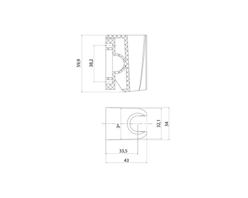 Держатель для лейки, глянцевый хром, Оптима Хоум (Optima Home), IDDIS, 090CP4Fi53