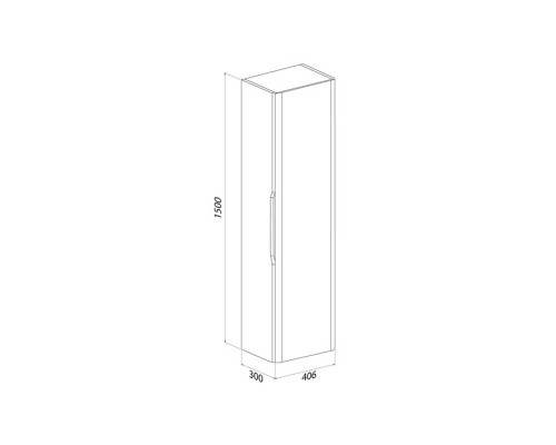 Пенал подвесной, 40 см, белый, Клауд Икс (Cloud X), IDDIS, CLX40W0i97