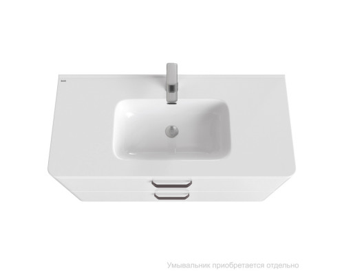 Тумба подвесная, белая, 100 см, Брик (Brick), IDDIS, BRI10W1i95. Подходит умывальник: 0101000i28