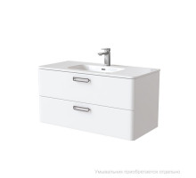 Тумба подвесная, белая, 100 см, Брик (Brick), IDDIS, BRI10W1i95. Подходит умывальник: 0101000i28