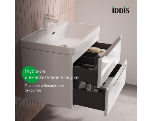 Тумба с умывальником, подвесная, 70 см, белый, Клауд Икс (Cloud X), IDDIS, CLX70W0i95K подходит умыв. 0177000i28