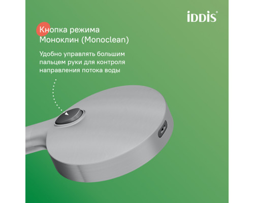 Лейка для душа, графит матовый, Эйгер (Aiger), IDDIS, AIG4FG0i18