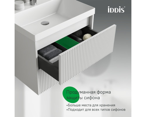 Тумба с умывальником подвесная, 60 см, белый, Билд (Bild) 2.0, IDDIS, BIL60W1i95K подходит умыв. 4516000i28