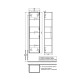 Пенал подвесной, 40 см, белый, Клауд Икс (Cloud X), IDDIS, CLX40W0i97