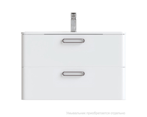 Тумба подвесная, белая, 80 см, Брик (Brick), IDDIS, BRI80W0i95. Подходит умывальник: 0108000i28