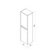 Пенал подвесной, 35 см, белый, Эдифис (Edifice), IDDIS, EDI35W0i97