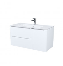 Тумба с умывальником, подвесная, 100 см, белая, Эдифис (Edifice), IDDIS, EDI10W1i95K