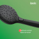 Смеситель с верхним душем и изливом, черный матовый, Рэй (Ray), IDDIS, RAYBL3Fi06