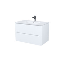 Тумба с умывальником, подвесная, 80 см, белая, Эдифис (Edifice), IDDIS, EDI80W0i95K