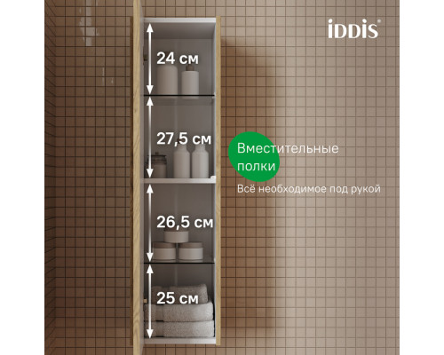Пенал подвесной, 30 см, светлый дуб, Билд (Bild) 2.0, IDDIS, BIL30V1i97