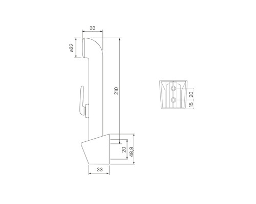 Душевой комплект, гигиенический, 020, IDDIS, 0201F15I20