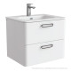 Тумба подвесная, белая, 60 см, Брик (Brick), IDDIS, BRI60W0i95. Подходит умывальник: 0106000i28