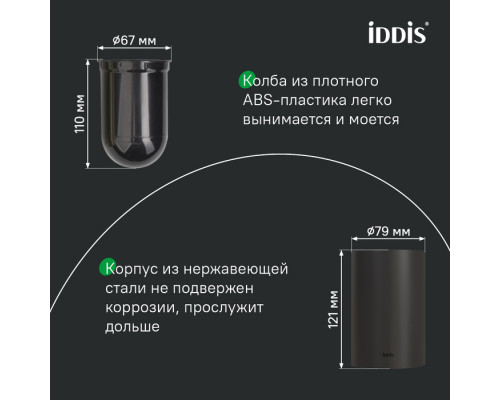 Ерш, сплав металлов, Петит (Petite), матовый черный, IDDIS.