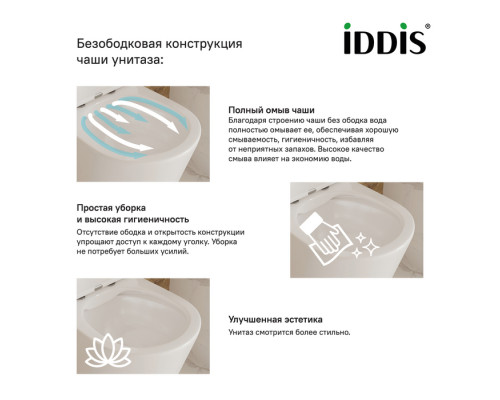 Унитаз-компакт безободковый, Торр (Torr), IDDIS, TORRDSEi24