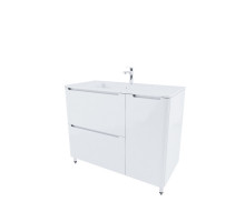 Тумба с умывальником, напольная, 100 см, белая, Эдифис (Edifice), IDDIS, EDI10WFi95K