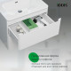 Тумба с умывальником, подвесная, 60 см, белая, Эдифис (Edifice), IDDIS, EDI60W0i95K