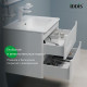 Тумба с умывальником, подвесная, 60 см, белая, Эдифис (Edifice), IDDIS, EDI60W0i95K