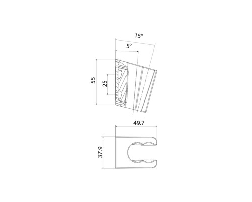 Держатель для лейки, графитовый, 080, IDDIS, 080GL00i53