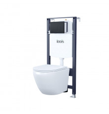 Комплект 3в1: подвесной унитаз, инсталляция и клавиша смыва, IDDIS, BASB020i73