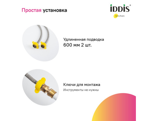 Смеситель для кухни с каналом для фильтрованной воды, Пьюр (Pure), IDDIS, PURSBFLi05