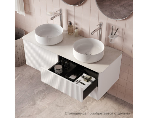 Тумба подвесная, под столешницу, 120 см, белый, Эйгер (Aiger), IDDIS, AIG12W0i95