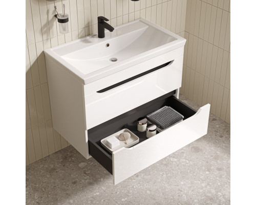 Тумба с умывальником, подвесная, 80 см, белый, Рэй (Ray), IDDIS, RAY80W0i95K подходит умыв. 4078000i28