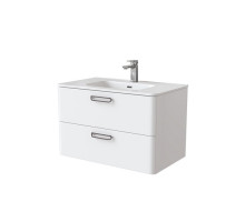 Тумба с умывальником, подвесная, 80 см, белая, Брик (Brick), IDDIS, BRI80W0i95K