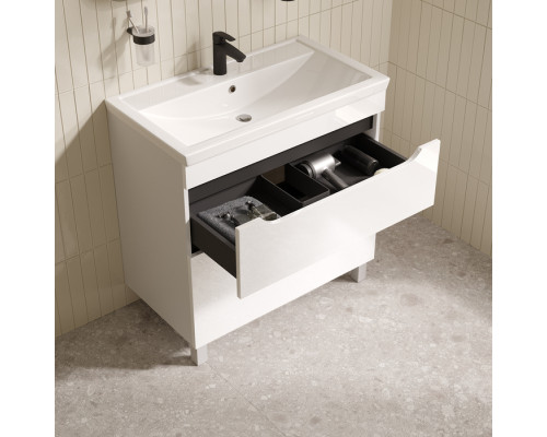 Тумба с умывальником, напольная, 80 см, белый, Рэй (Ray), IDDIS, RAY80WFi95K подходит умыв. 4078000i28