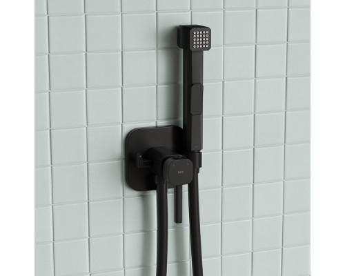 Гигиеническая лейка, черная матовая, Аксес (Axes), IDDIS, AXE1F1Bi20