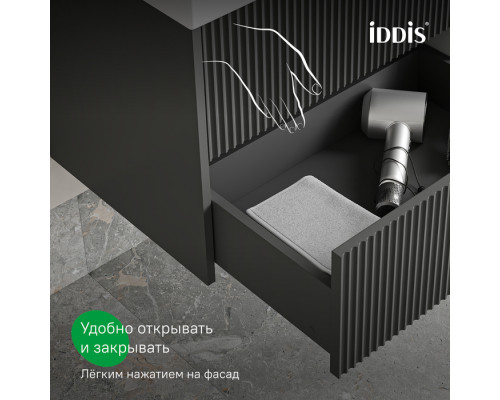 Тумба с умывальником подвесная, 100 см, темно-серый, Билд (Bild) 2.0, IDDIS, BIL10G1i95K подходит умыв. 4511000i28