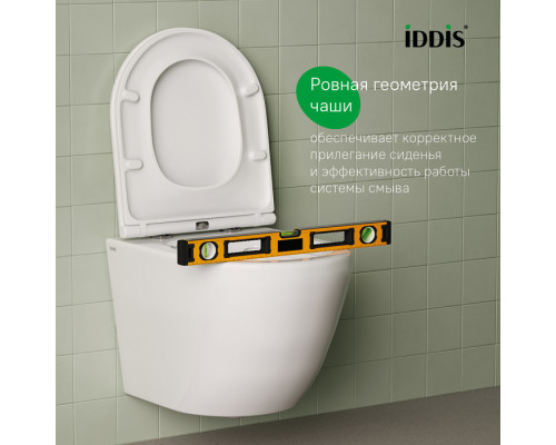Комплект 3в1: подвесной унитаз, инсталляция и клавиша смыва, IDDIS, BASB010i73