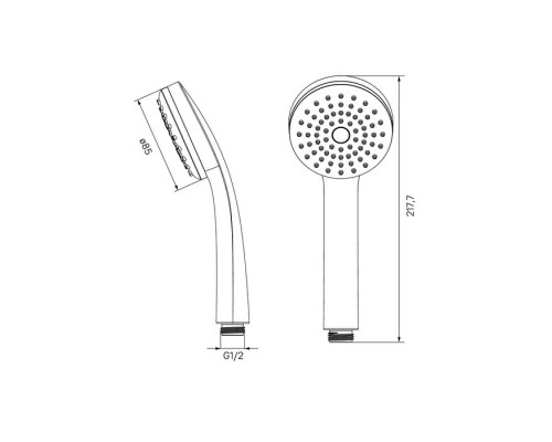 Лейка для душа, 1F, IDDIS, 0011F85i18
