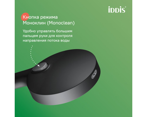 Лейка для душа, черный матовый, Эйгер (Aiger), IDDIS, AIG4FB0i18
