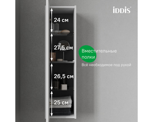 Пенал подвесной, 30 см, белый, Билд (Bild) 2.0, IDDIS, BIL30W1i97