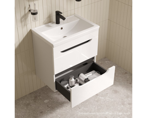 Тумба подвесная, 60 см, белый, Рэй (Ray), IDDIS, RAY60W0i95 подходит умыв. 4076000i28