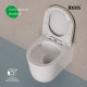 Комплект 3в1: подвесной унитаз, инсталляция и клавиша смыва черная, Бэйсик (Basic), IDDIS, BASSPU6i73