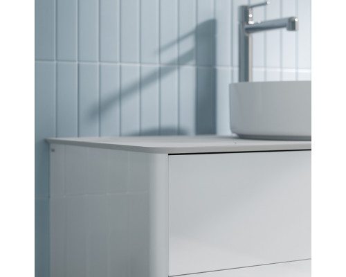Столешница, керамогранит, 100 см, белый мрамор, Оптима Хоум (Optima Home), IDDIS, OPH10M0i89