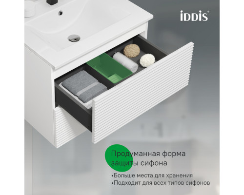 Тумба с умывальником, подвесная, 60 см, белый, Билд (Bild), IDDIS, BIL60W0i95K подходит умыв. 0136000i28